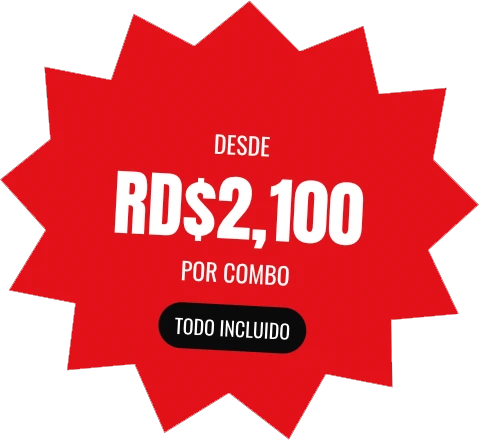 Desde RD$2,100 por combo, todo incluido
